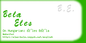 bela eles business card